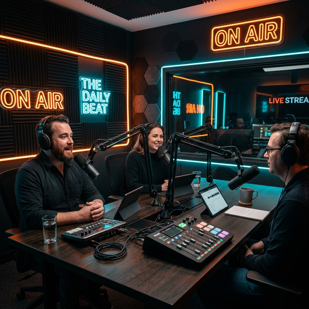 Estudio de radio moderno